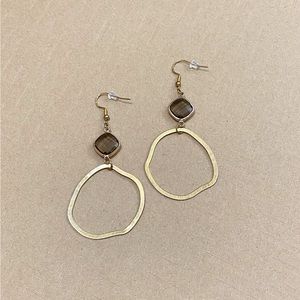Gold Brushed Hoop Earrings